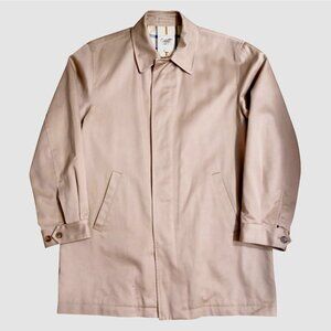 VTG Brooks Brothers Mens Med Classic Car Coat Chore Jacket Khaki/Plaid Hong Kong